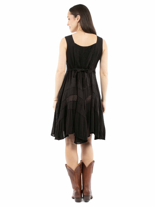 Honey creek Black 100% rayon Short tank dress