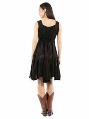 Honey creek Black 100% rayon Short tank dress