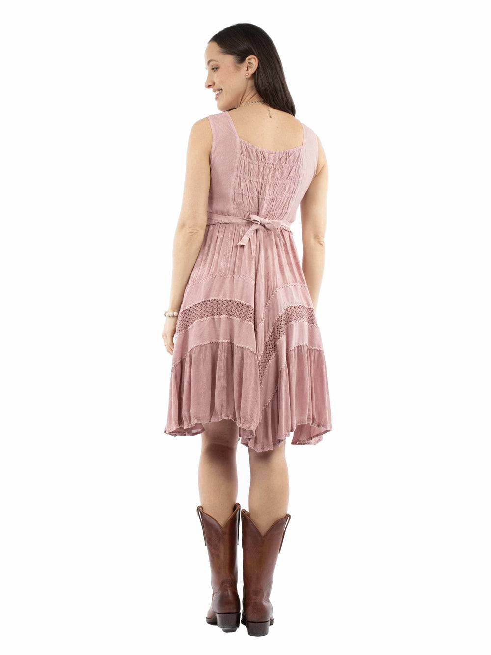 Honey creek Dusty pink 100% rayon Short tank dress - Scully Leather - Flyclothing LLC