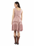 Honey creek Dusty pink 100% rayon Short tank dress - Scully Leather