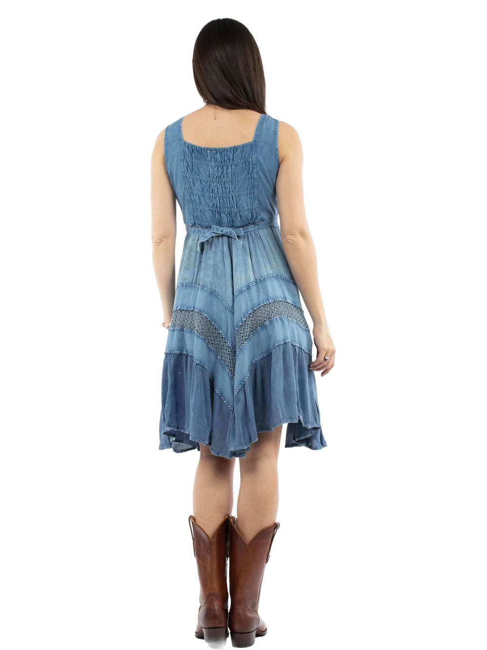 Honey creek Light denim 100% rayon Short tank dress - Scully Leather - Flyclothing LLC