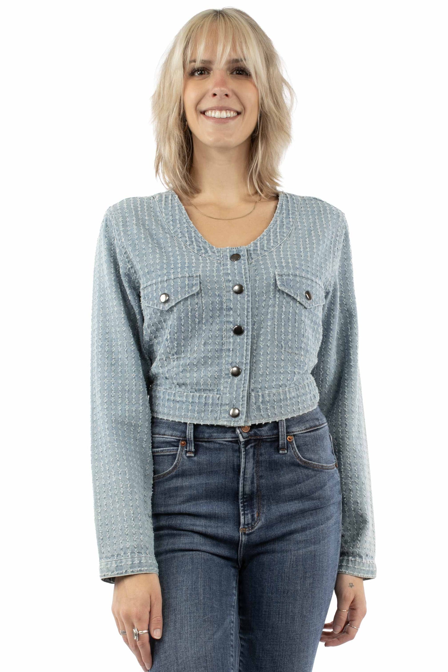 Scully Leather Light Blue Laser Cut Jacket - HC1008-LBL - Scully Leather - Flyclothing LLC