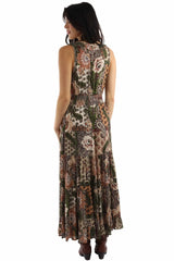 Scully Leather Loden Rayon Paisley & Floral Slvls Dress - HC1044-LOD - Scully Leather - Flyclothing LLC