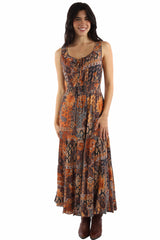 Scully Leather Sunset Rayon Paisley & Floral Slvls Dress - HC1044-SST - Scully Leather - Flyclothing LLC