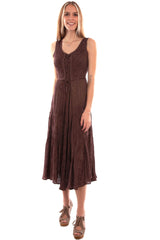 honey creek chocolate 100% rayon lace front dress - Scully Leather - Flyclothing LLC