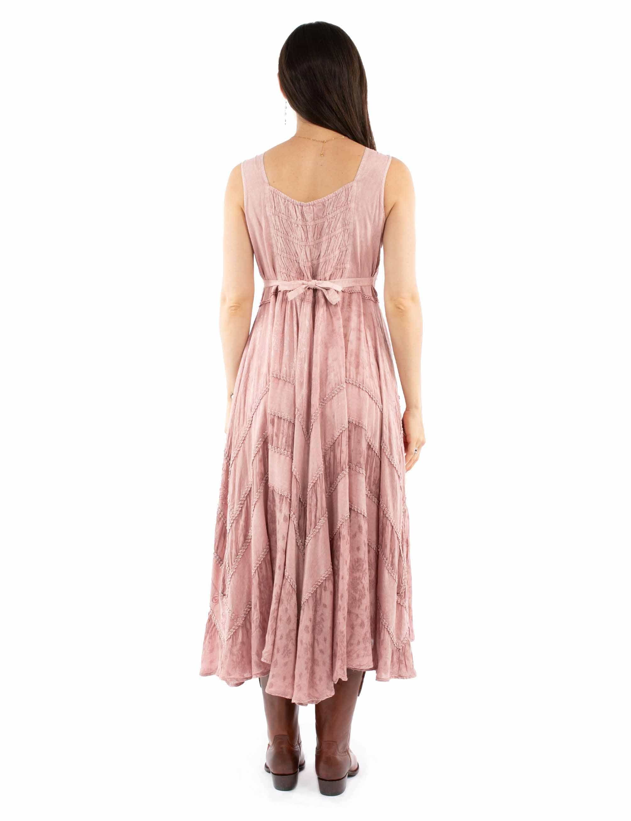 honey creek dusty pink 100% rayon lace front dress