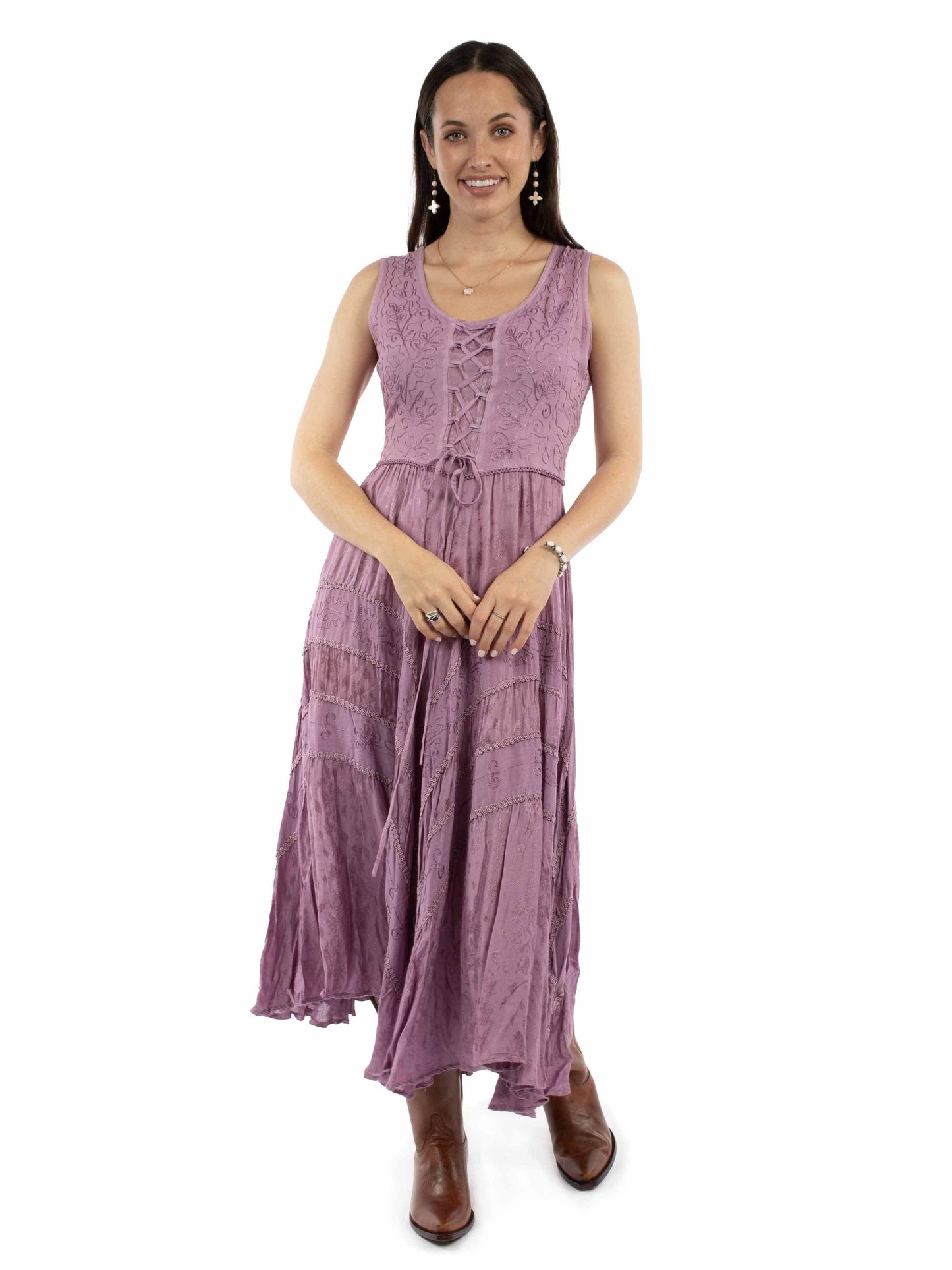 Honey Creek 100% rayon Dusk Lace front dress - Scully Leather - Flyclothing LLC