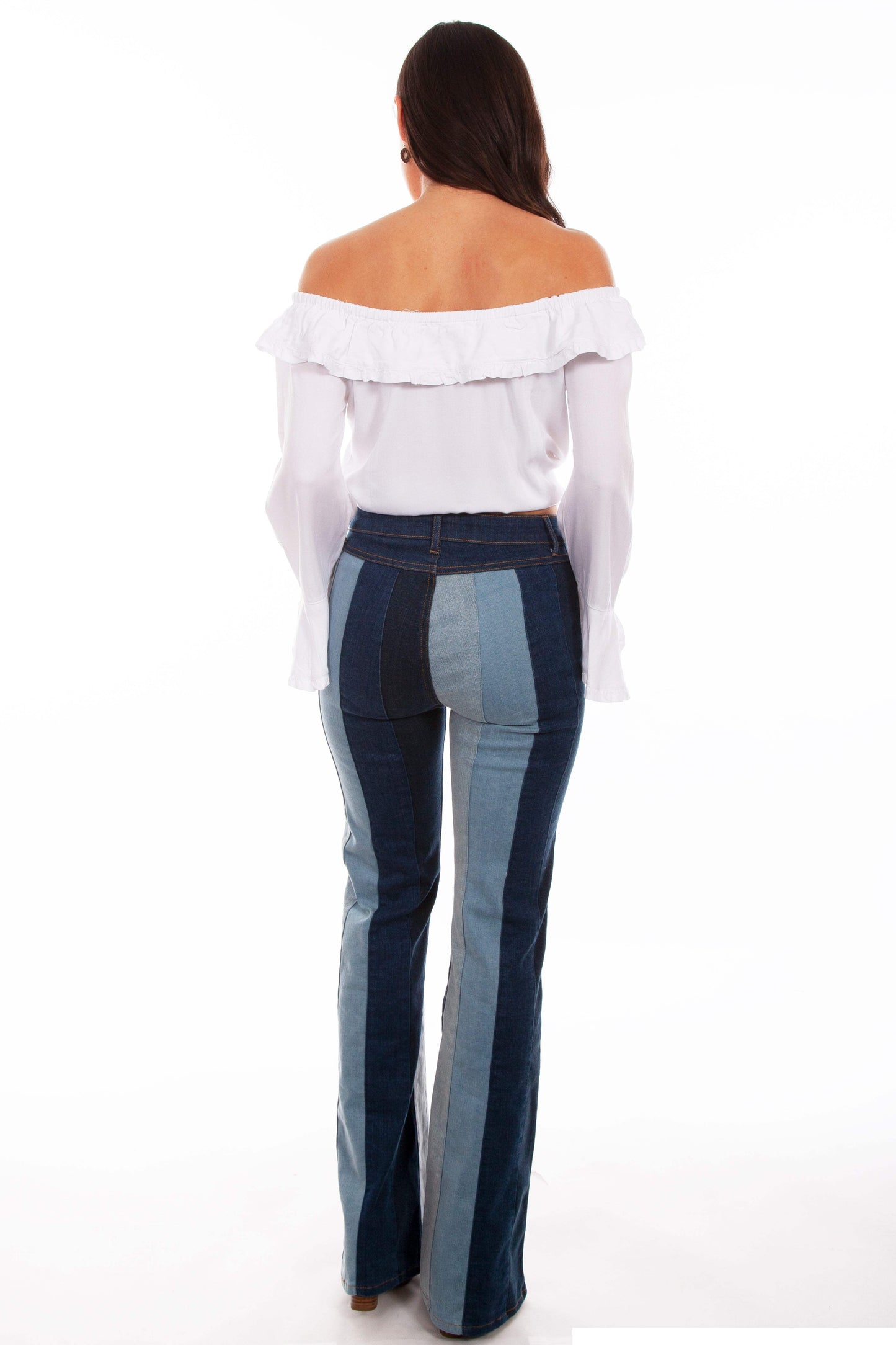 Scully DENIM COLOR BLOCK FLARE PANT - Scully Leather - Flyclothing LLC