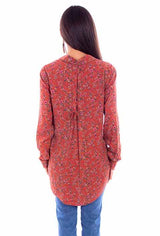 Scully Leather Rust Printed Ditsy Floral Top - Scully Leather - Flyclothing LLC