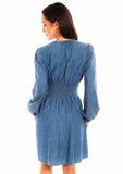 Scully Leather Denim Dress with Lace-Up - Scully Leather