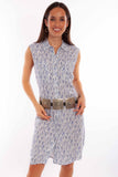 Honey creek blue lace up back dress - Scully Leather