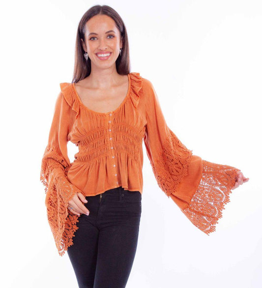Scully Leather Russet Contemporary Blouse - Flyclothing LLC