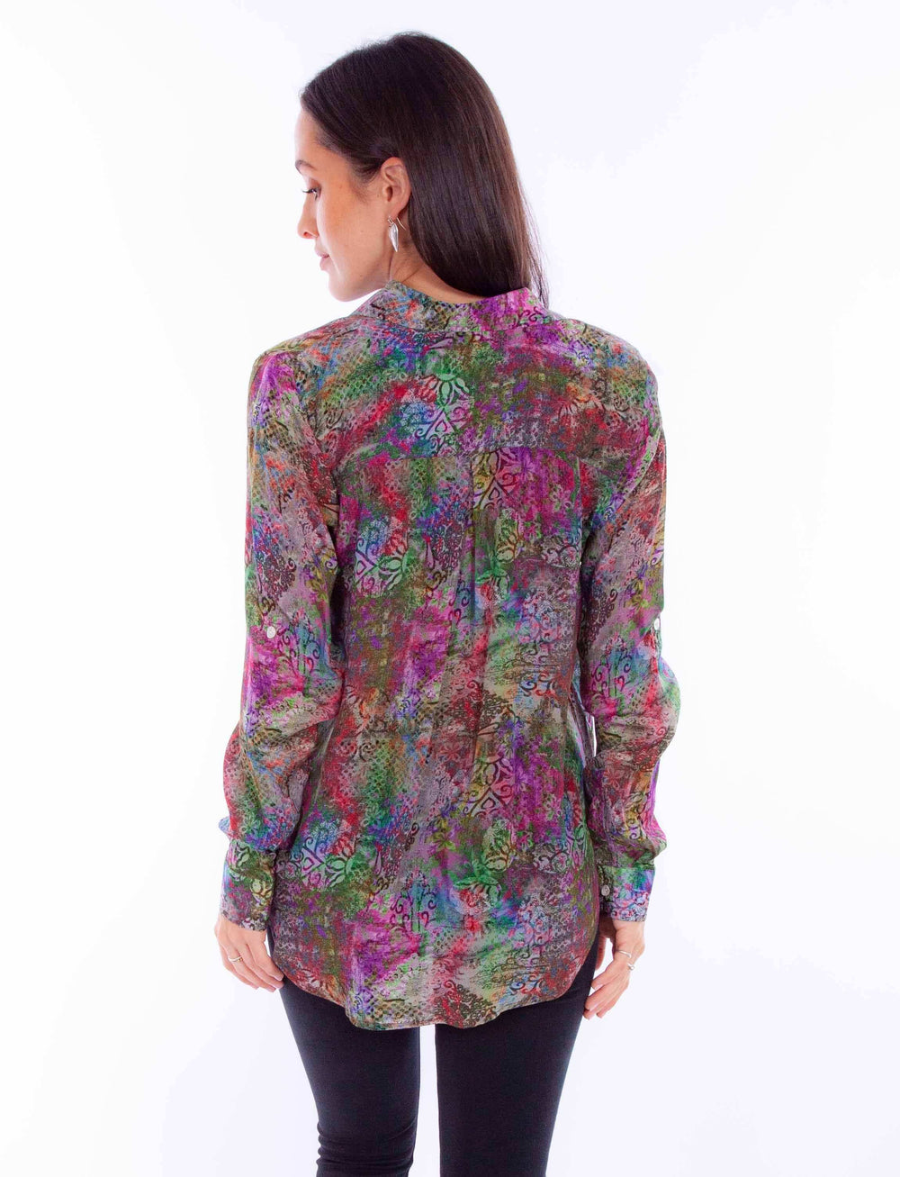 Honey creek multi colorful button up blouse - Scully Leather - Flyclothing LLC