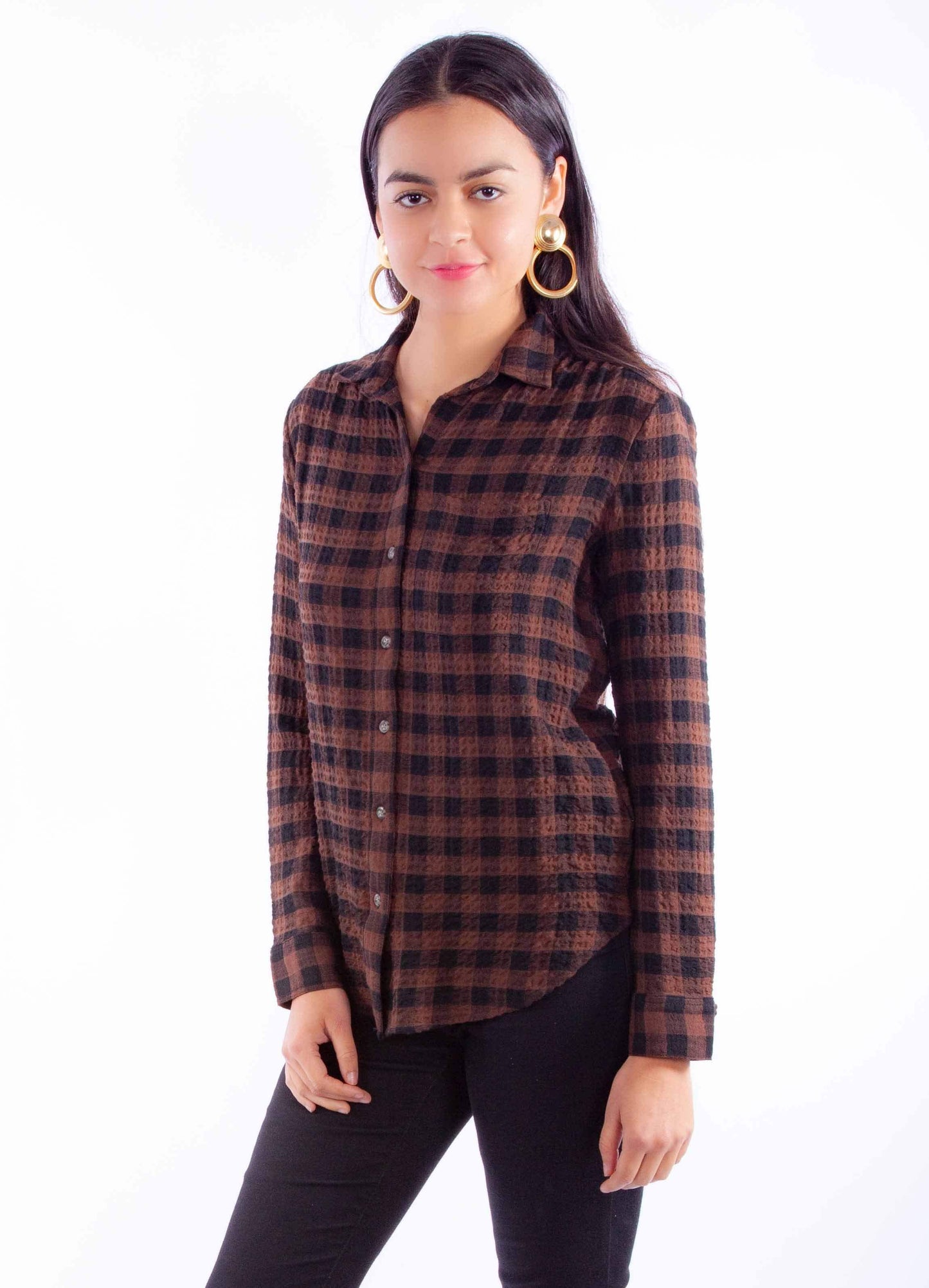 Scully Leather Honey Creek Ladies Plaid Button Up Top - Scully Leather - Flyclothing LLC