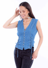 Scully Leather Honey Creek Vest With Side Lace Up - Scully Leather - Flyclothing LLC
