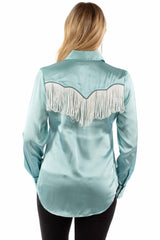 Scully Leather Honey Creek Solid Blouse With Piping/Fringe - Scully Leather - Flyclothing LLC