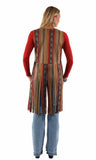 Honey creek serape short serape vest w/long fringe - Scully Leather