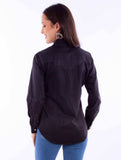 Honey creek black lady western top - Scully Leather