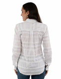 Honey Creek 100% cotton White Patchwork blouse - Scully Leather