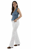 Honey Creek  White Strip panel jeans - Scully Leather