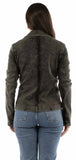 Honey Creek 97% cotton 3% spandex Black Ribbed knit blazer - Scully Leather