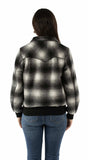 Honey Creek 70% polyester 20% acrylic 10% cotton Black-white Zip front baseball jacket - Scully Leather - Flyclothing LLC