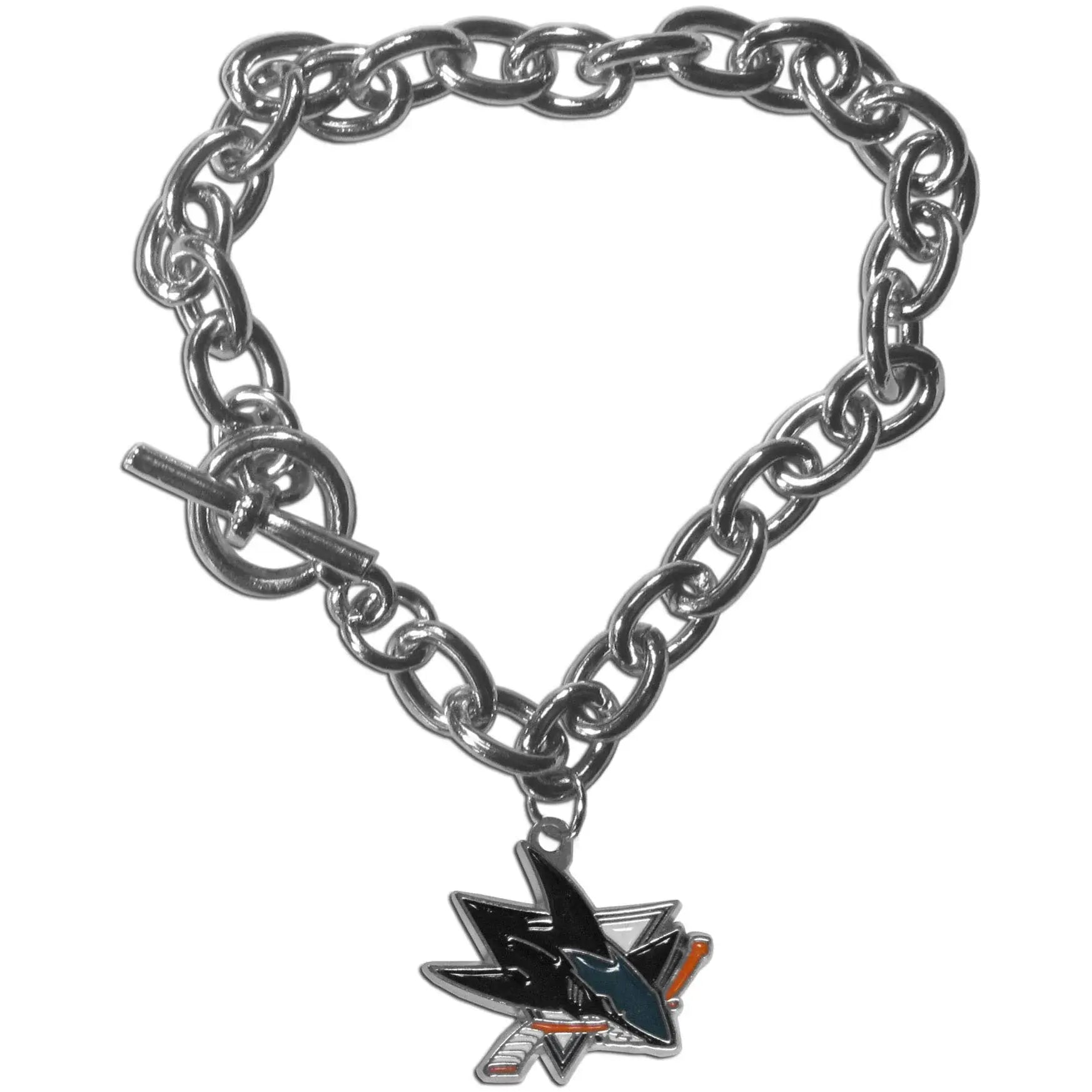San Jose Sharks Charm Chain Bracelet - San Jose Sharks - Flyclothing LLC