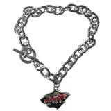 Minnesota Wild Charm Chain Bracelet - Minnesota Wild - Flyclothing LLC