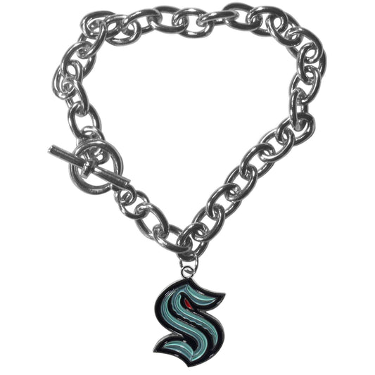 Seattle Kraken Charm Chain Bracelet - Seattle Kraken - Flyclothing LLC