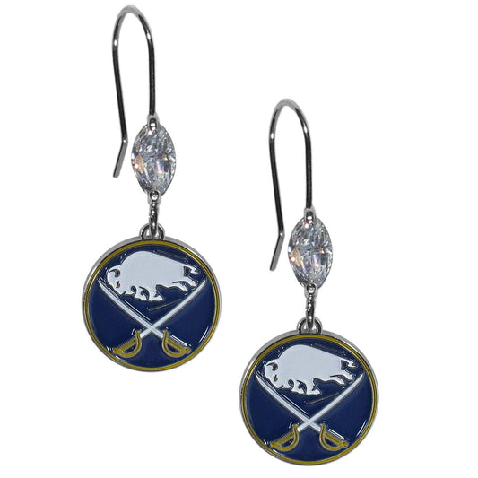 Buffalo Sabres Crystal Dangle Earrings - Buffalo Sabres - Flyclothing LLC