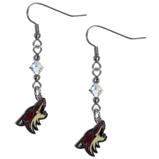 Arizona Coyotes Crystal Dangle Earrings - Arizona Coyotes - Flyclothing LLC
