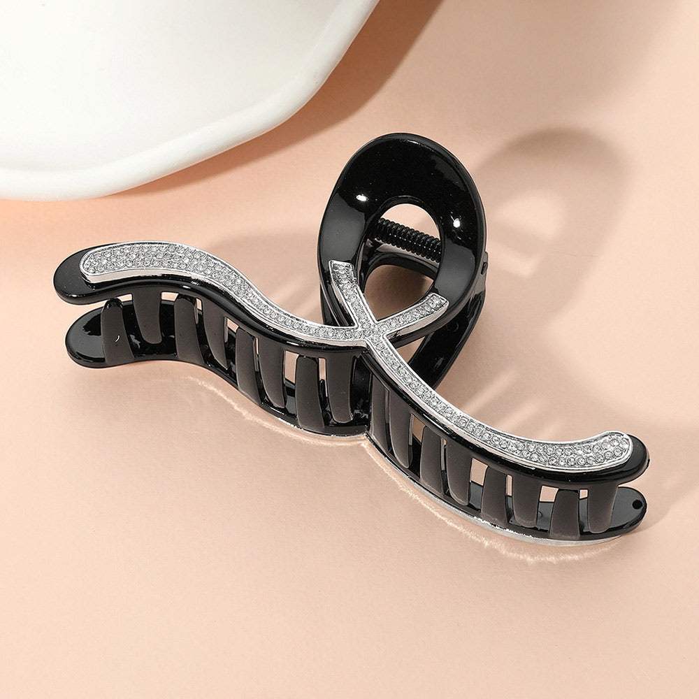 Stone Paved Wavy Frame Hair Claw Clip - Madeline Love - Flyclothing LLC