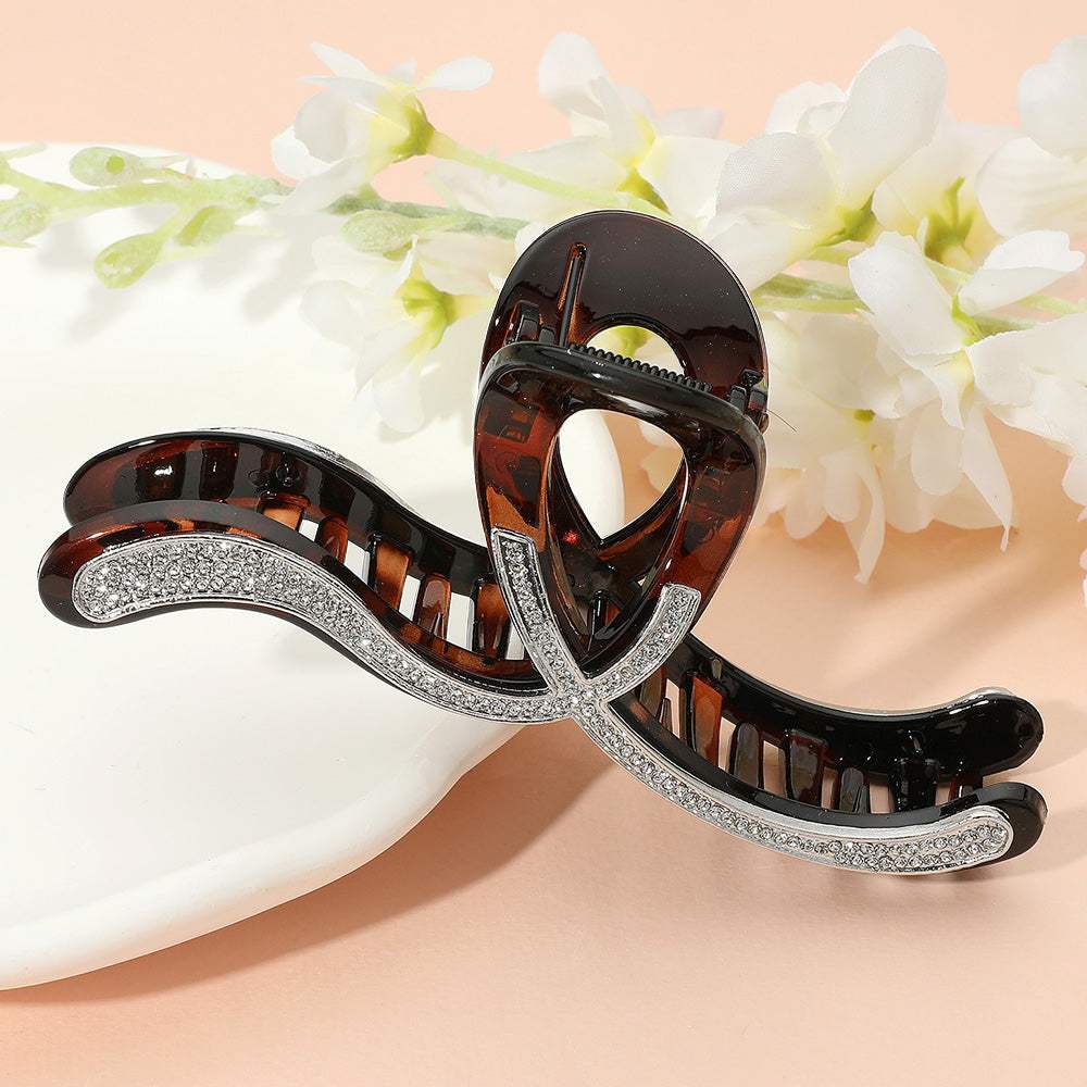 Stone Paved Wavy Frame Hair Claw Clip - Madeline Love - Flyclothing LLC