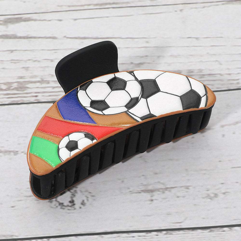 Soccer Theme Hair Claw Clip - Madeline Love - Flyclothing LLC