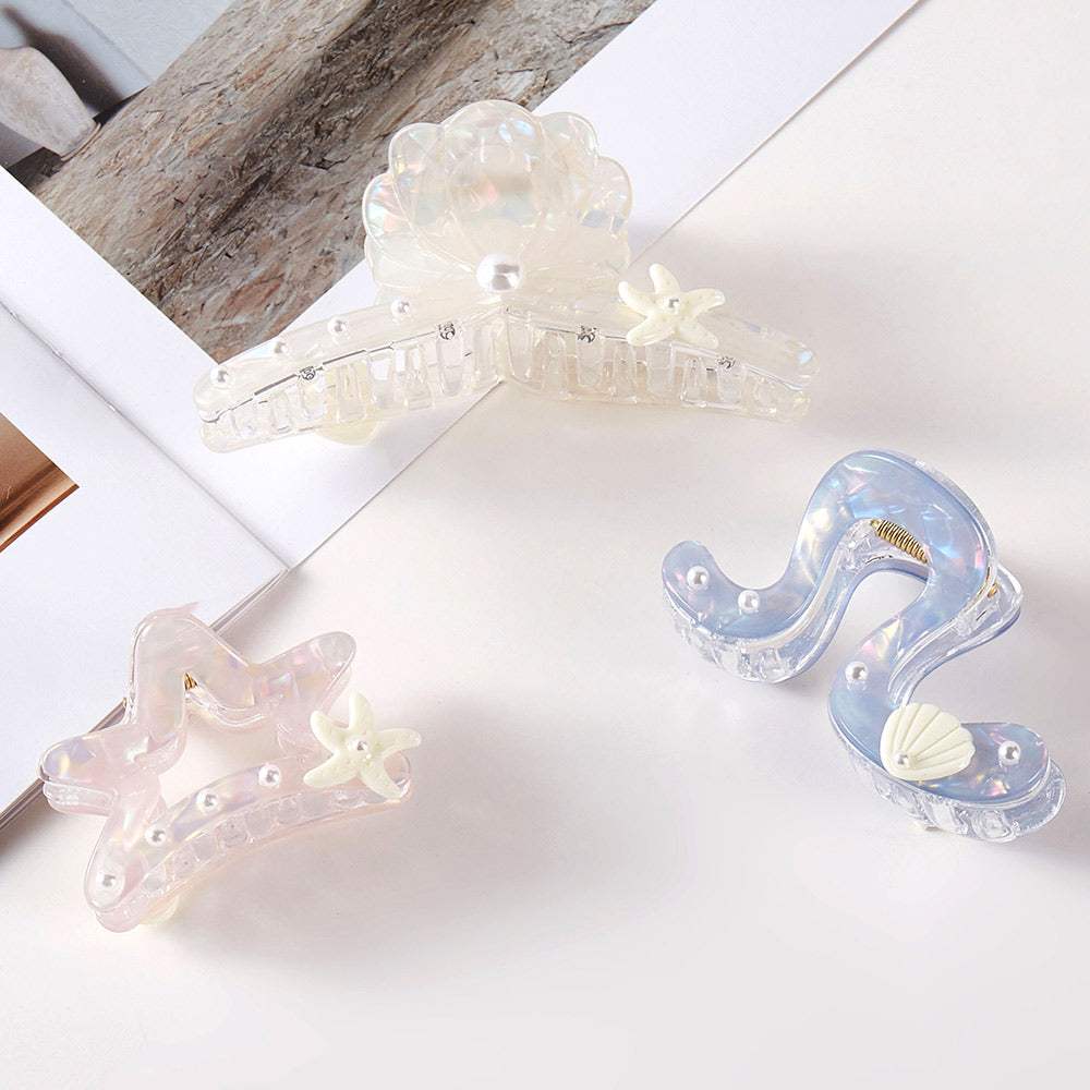 3PCS - Sea-Inspired Hair Claw Clip Set - Madeline Love - Flyclothing LLC