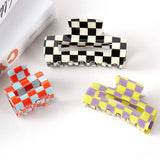 3PCS - Checkered Hair Claw Clip Set - Madeline Love - Flyclothing LLC