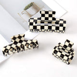3PCS - Checkered Hair Claw Clip Set - Madeline Love - Flyclothing LLC