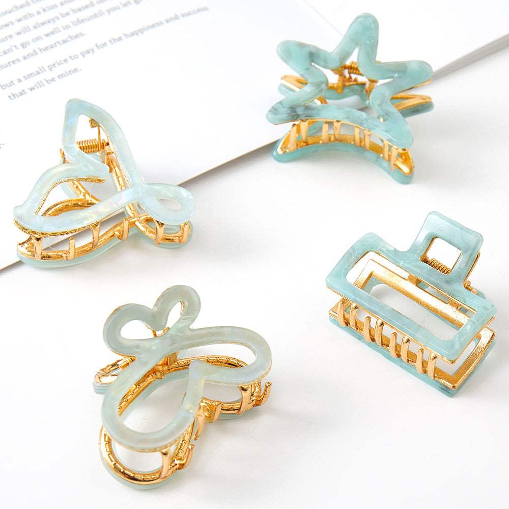 4PCS - Starfish Butterfly Shape Mini Hair Claw Clip Set - Madeline Love - Flyclothing LLC