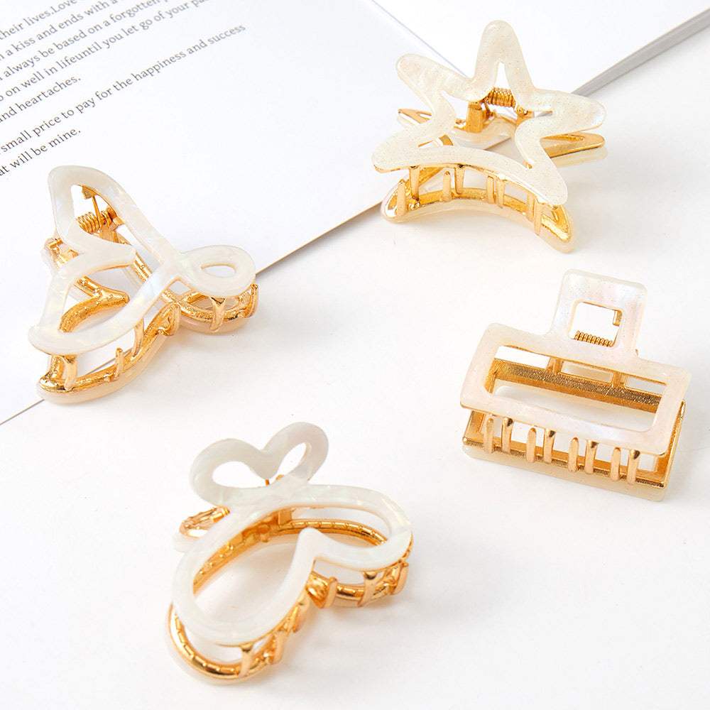 4PCS - Starfish Butterfly Shape Mini Hair Claw Clip Set - Madeline Love - Flyclothing LLC