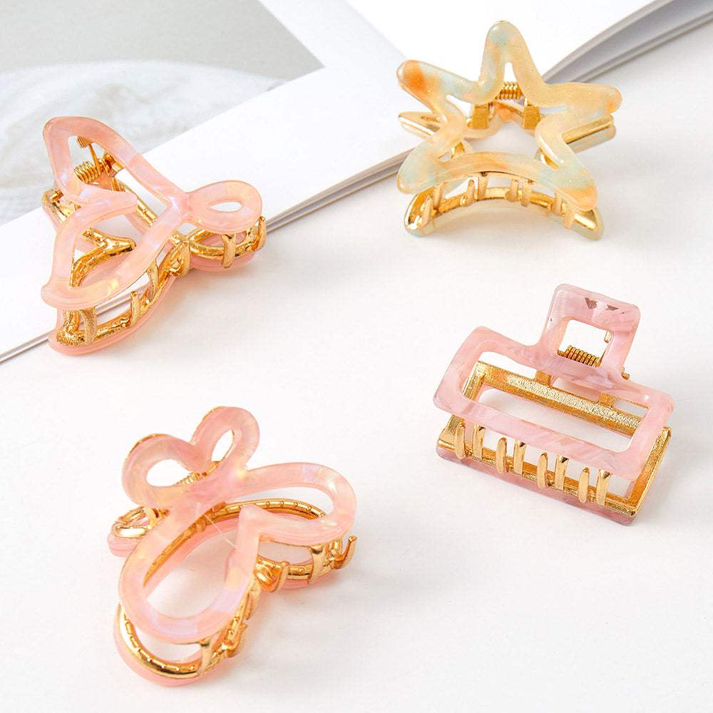 4PCS - Starfish Butterfly Shape Mini Hair Claw Clip Set - Madeline Love - Flyclothing LLC