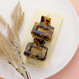 2PCS - Celluloid Acetate Small Square Hair Claw Clips - Madeline Love - Flyclothing LLC
