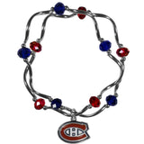 Montreal Canadiens Crystal Bead Bracelet - Montreal Canadiens - Flyclothing LLC