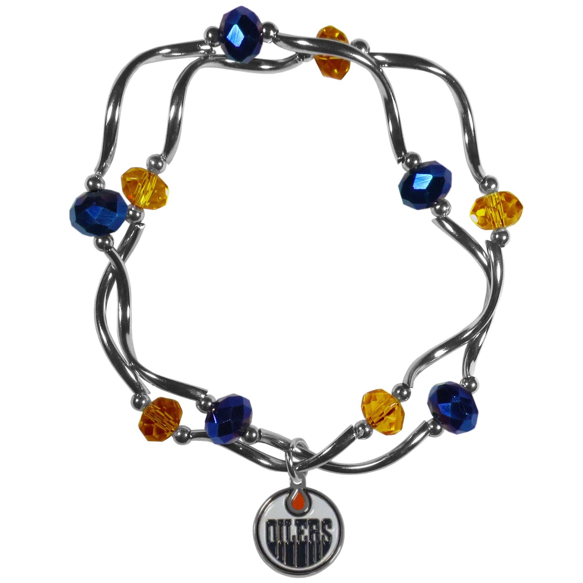 Edmonton Oilers Crystal Bead Bracelet - Edmonton Oilers - Flyclothing LLC