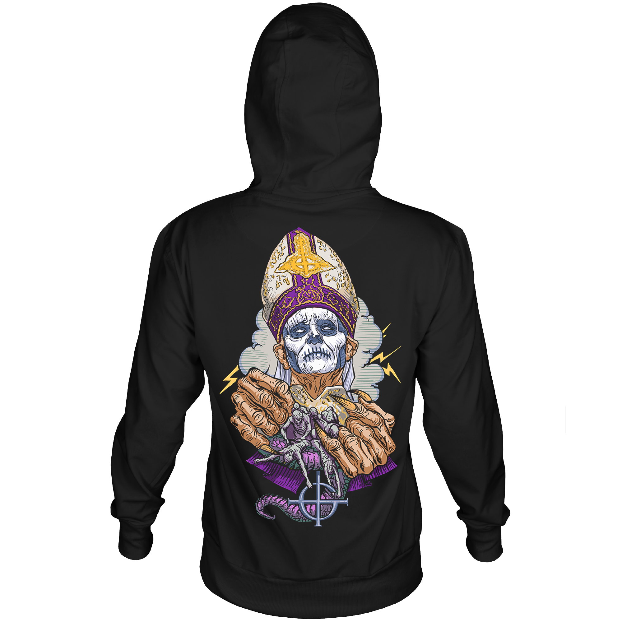 GHOST PRAYER HANDS BLK HDY F/B