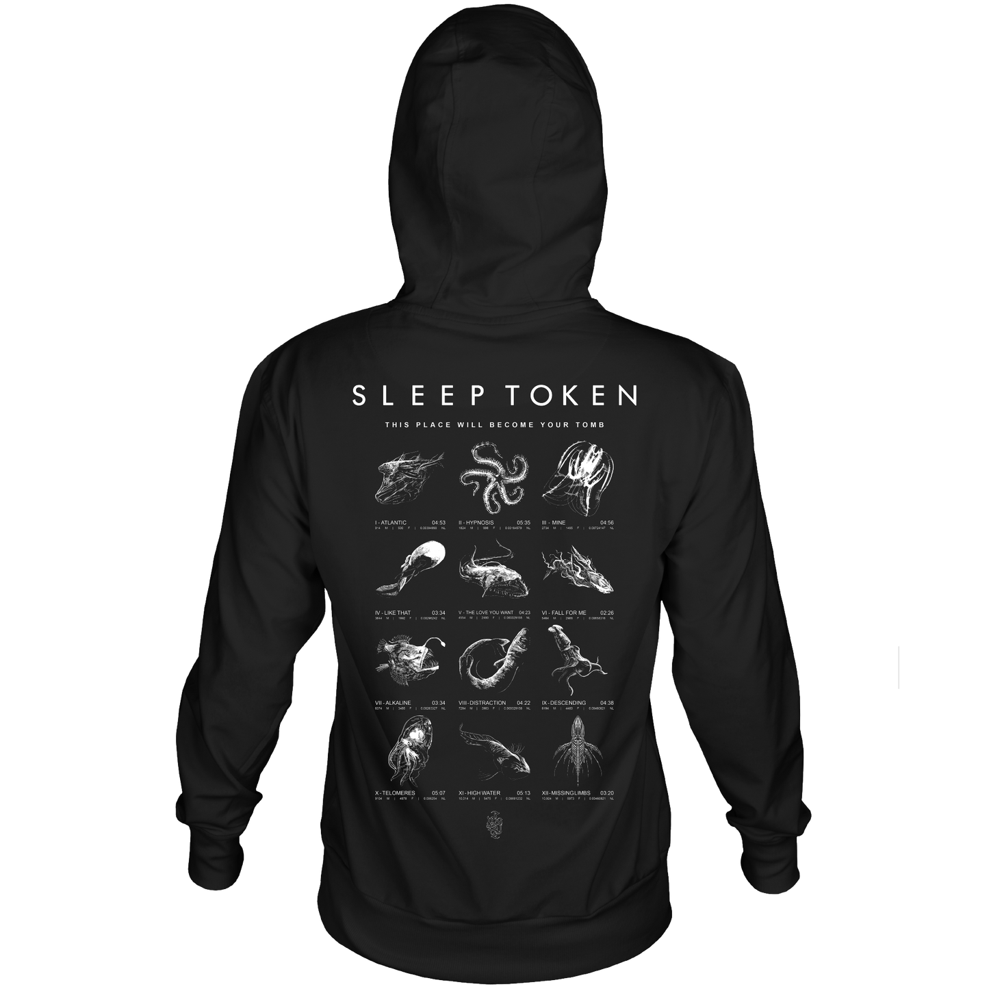 SLEEP TOKEN DPTH CHART BLK HDY F/B