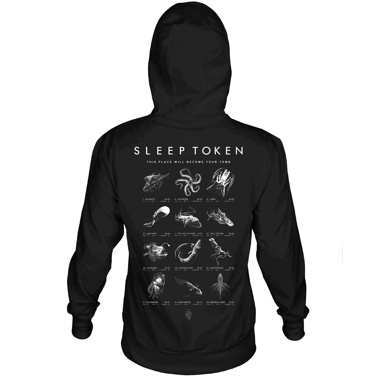 SLEEP TOKEN DPTH CHART BLK HDY F/B - GMerch - Flyclothing LLC