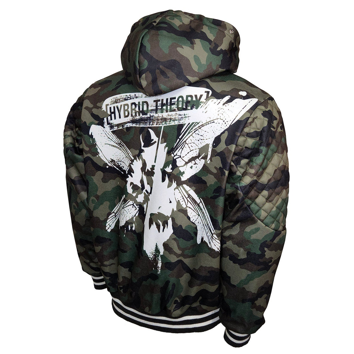 LINKIN PARK HYBRID THEORY GREEN CAMO DOUBLE KNIT HOODIE