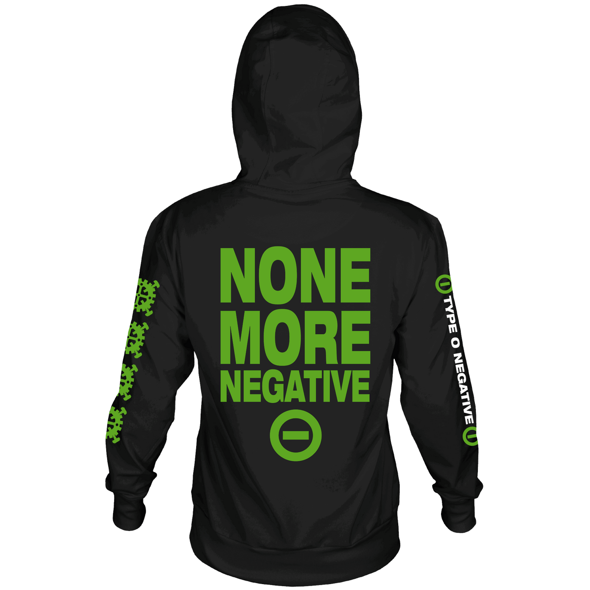TYPE O NEGATIVE ETERNAL SILENCE STATUE OF DEATH VICTORIOUS FRT/BACK/SLV HOODIE - GMerch - Flyclothing LLC