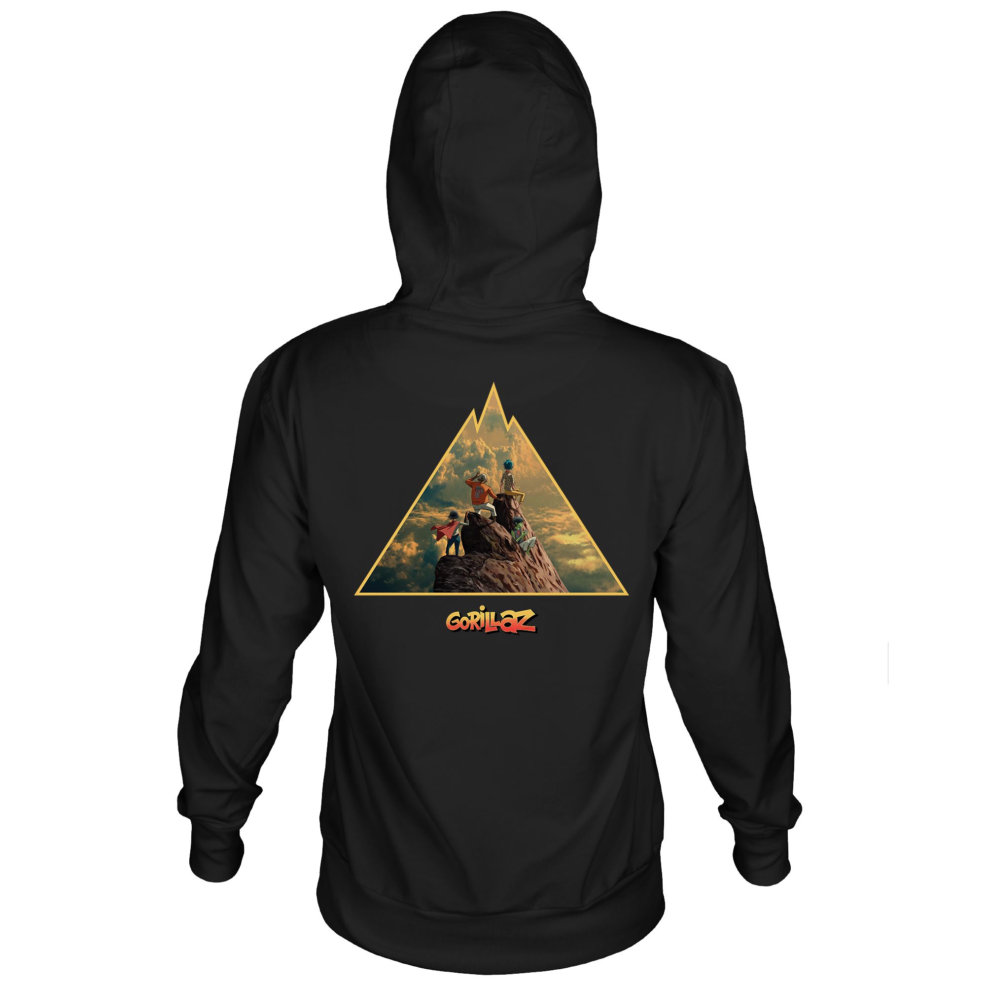GORILLAZ THE MOUNTAIN 2026 NEW ALBUM COVER FRT/BACK BLACK HOODIE