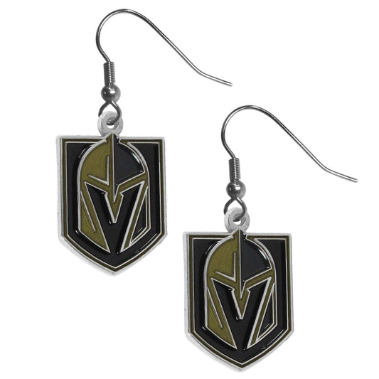 Las Vegas Golden Knights Chrome Dangle Earrings - Las Vegas Golden Knights - Flyclothing LLC
